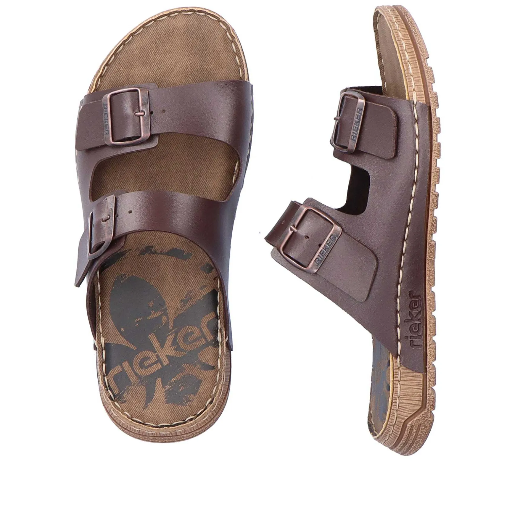 Rieker Men'S Mules Espresso Brown
