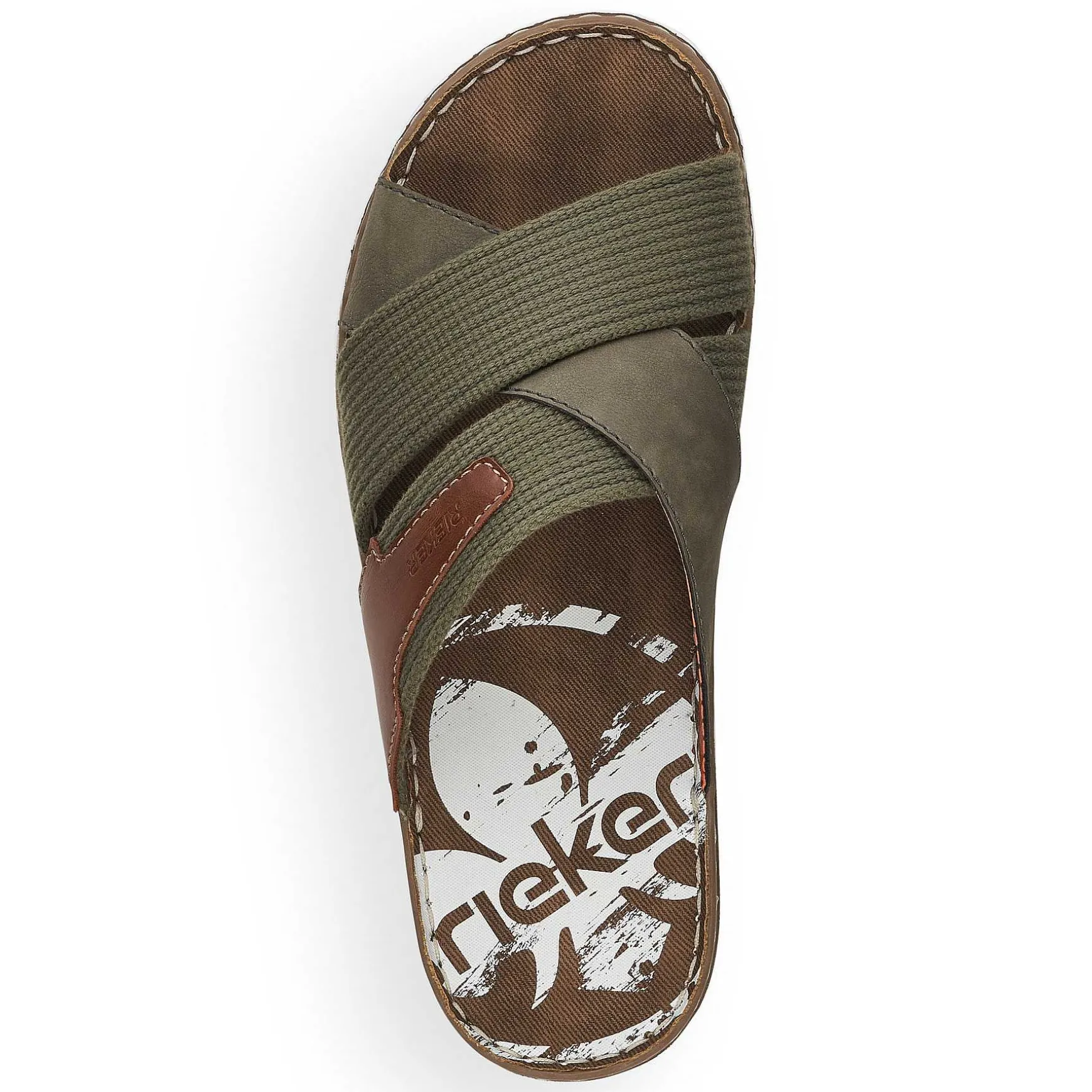 Rieker Men'S Mules Olive Green