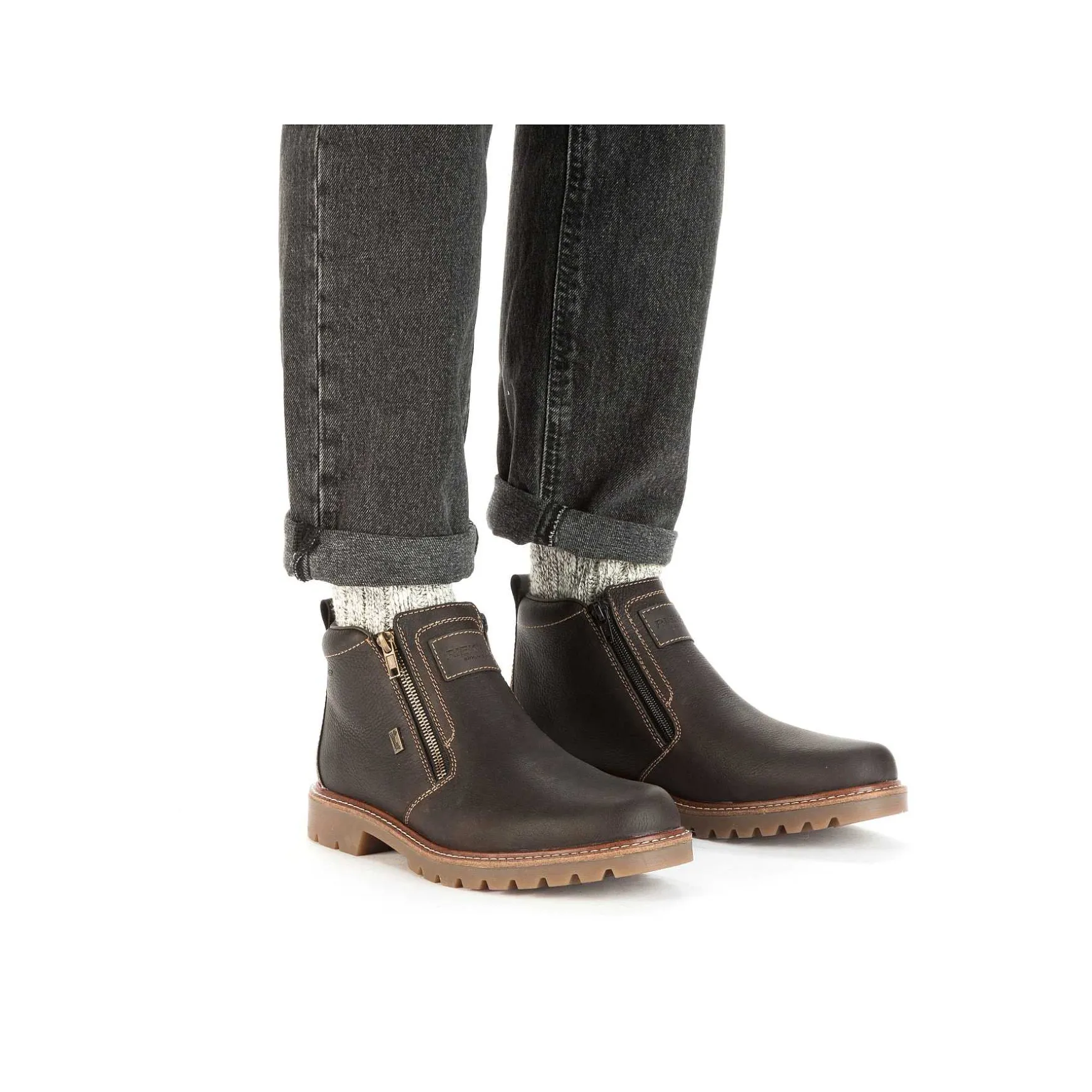 Rieker Men'S Short Boots Black Brown