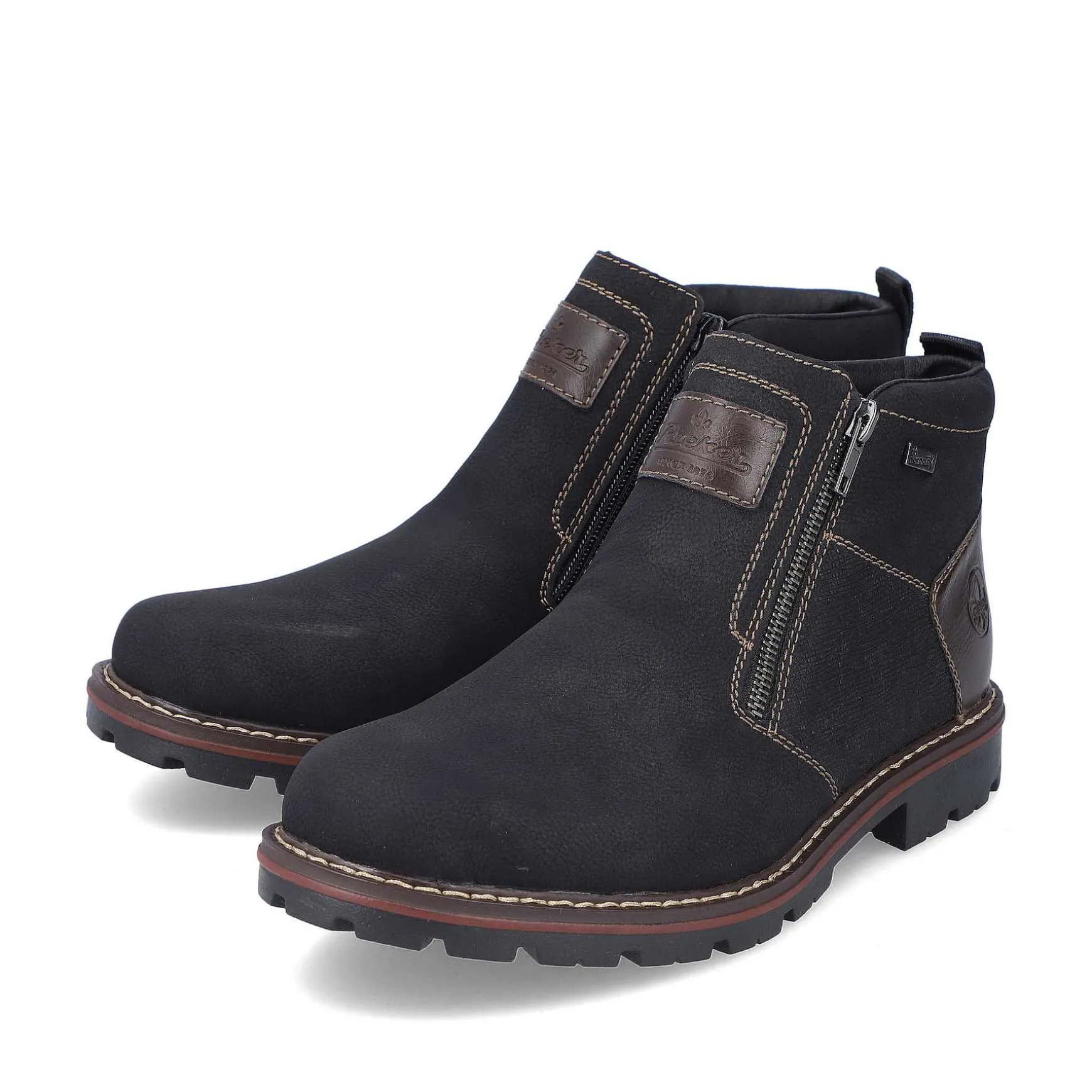 Rieker Men'S Short Boots Graphite Black