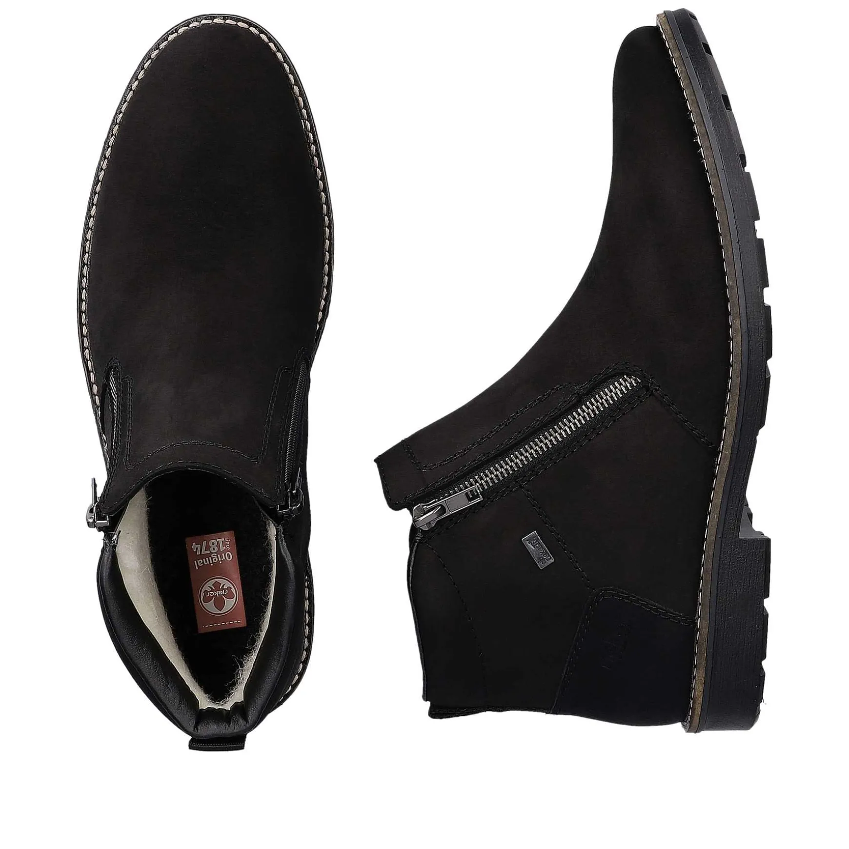 Rieker Men'S Short Boots Midnight Black