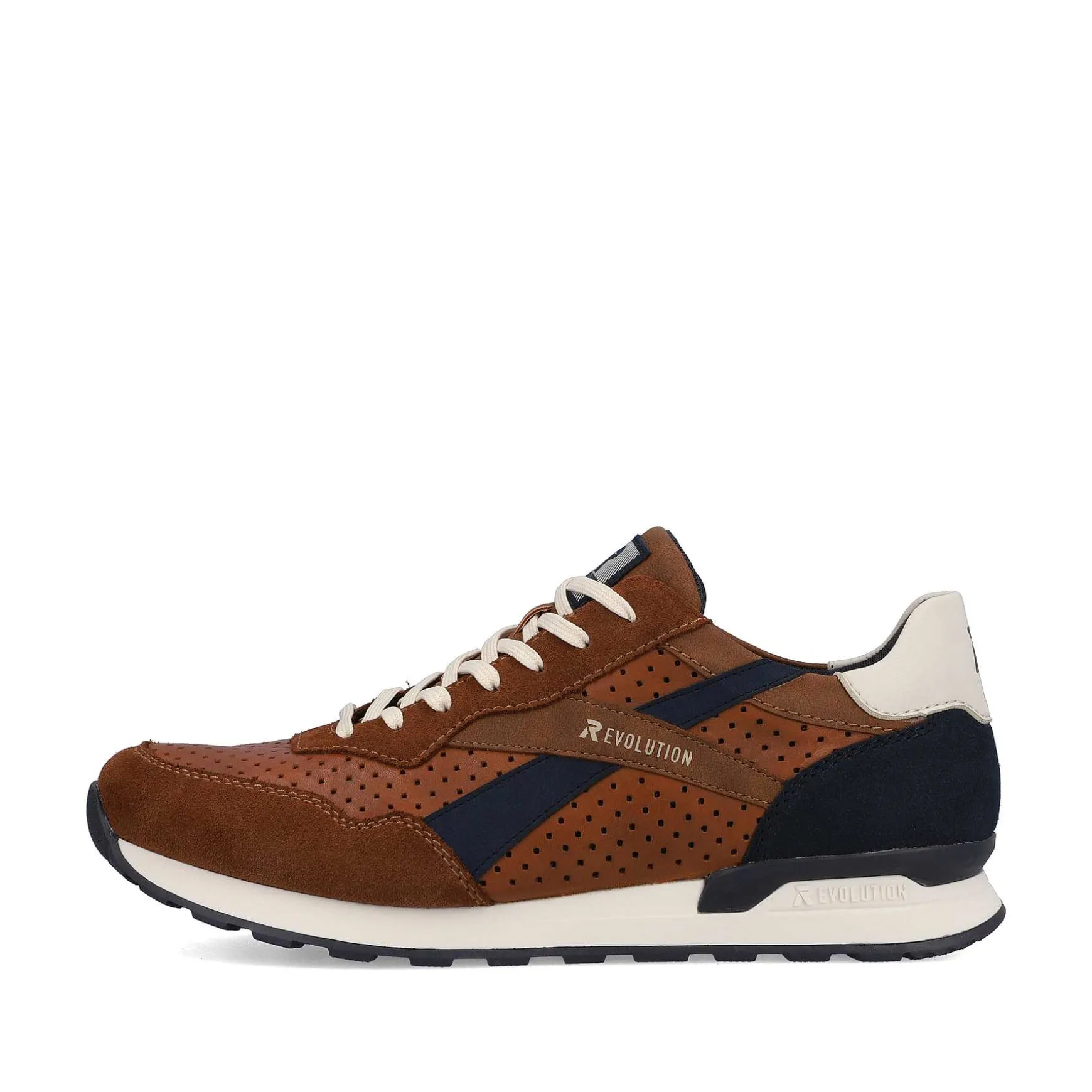Rieker Men'S Sneaker Low Nut-Brown Ocean-Blue