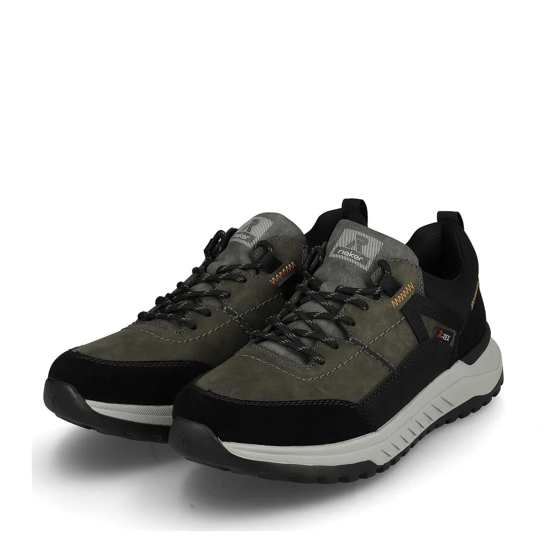 Rieker Men'S Sneaker Low Steel-Grey Deep-Black