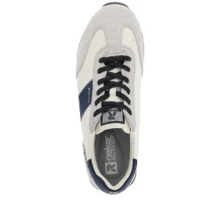 Rieker Men'S Sneaker Low Stone-Grey Creamy-White