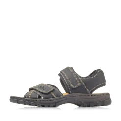 Rieker Men'S Trekking Sandals Graphite Black