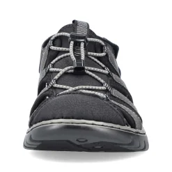 Rieker Men'S Trekking Sandals Graphite Black