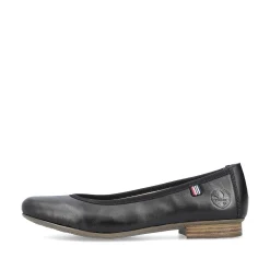 Rieker Women'S Ballerinas Glossy Black