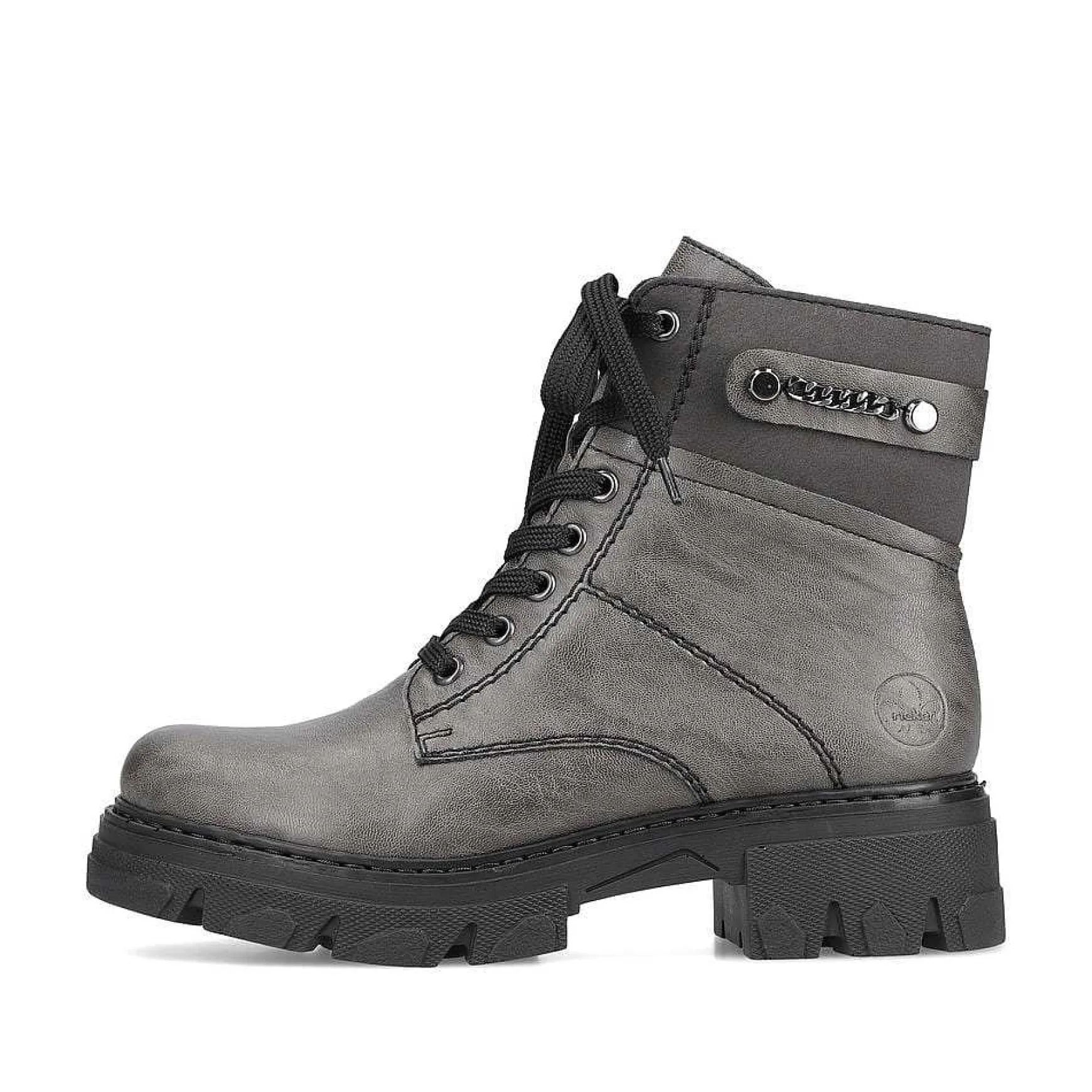 Rieker Women'S Biker Boots Moon Gray