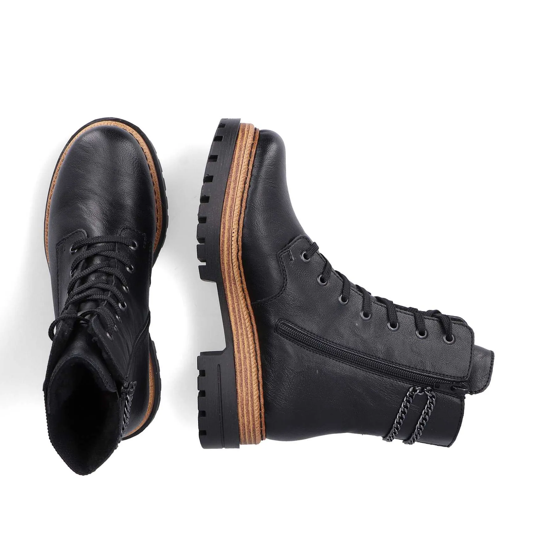 Rieker Women'S Biker Boots Asphalt Black