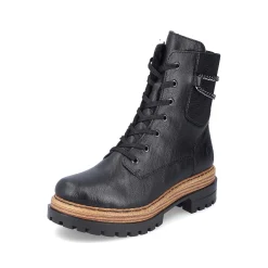 Rieker Women'S Biker Boots Asphalt Black