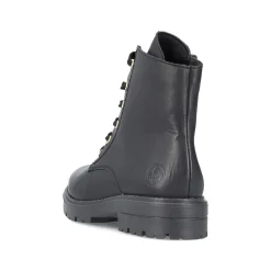 Rieker Women'S Biker Boots Glossy Black