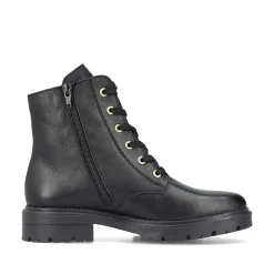 Rieker Women'S Biker Boots Glossy Black