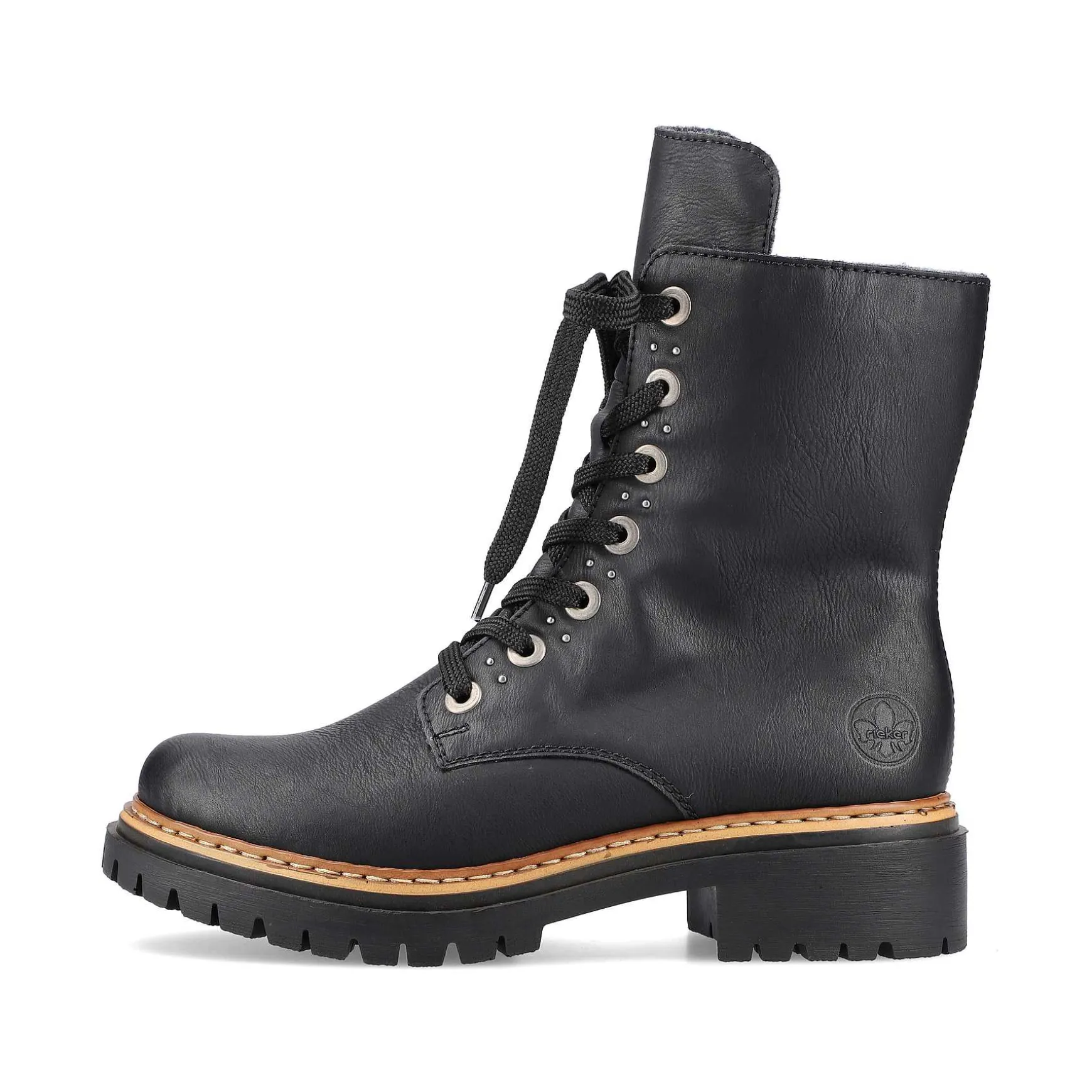 Rieker Women'S Biker Boots Graphite Black