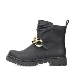 Rieker Women'S Biker Boots Jet Black