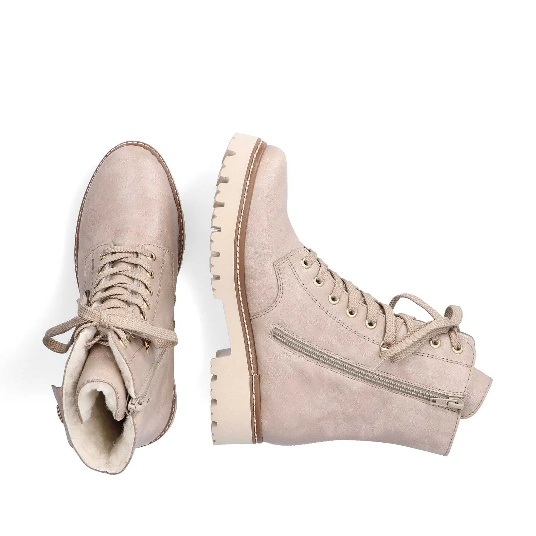 Rieker Women'S Biker Boots Light Beige