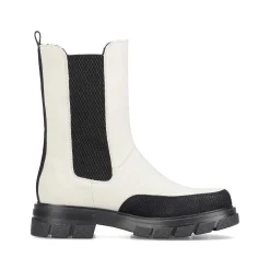 Rieker Women'S Chelsea Boots Cream White