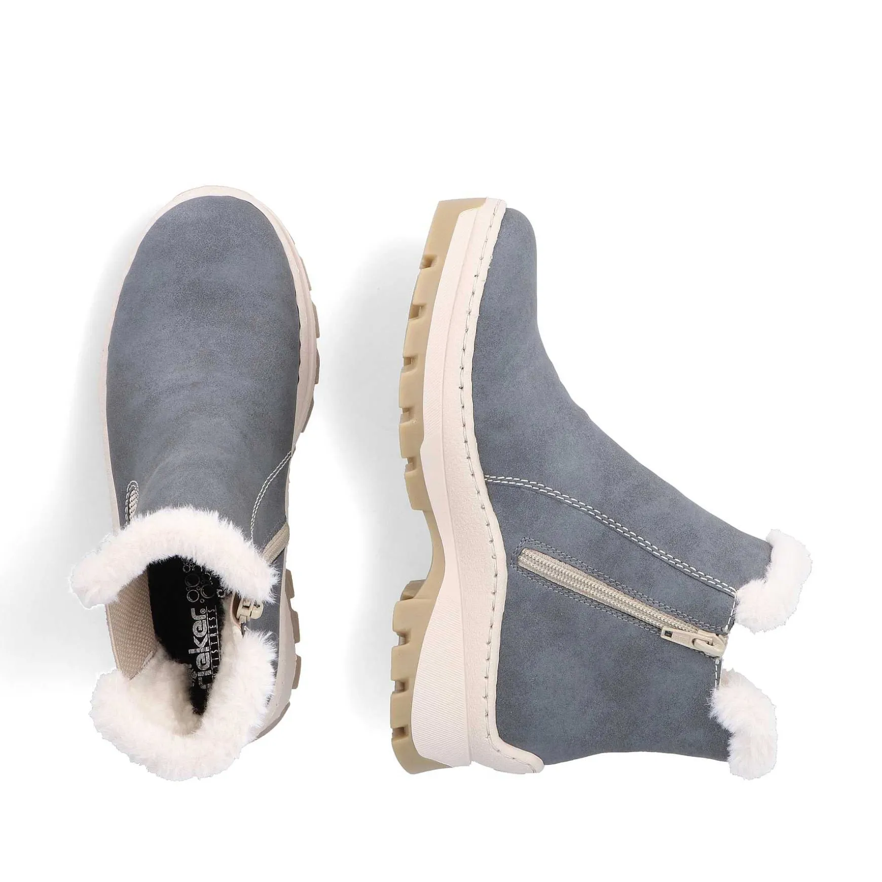 Rieker Women'S Chelsea Boots Grey-Blue-Beige