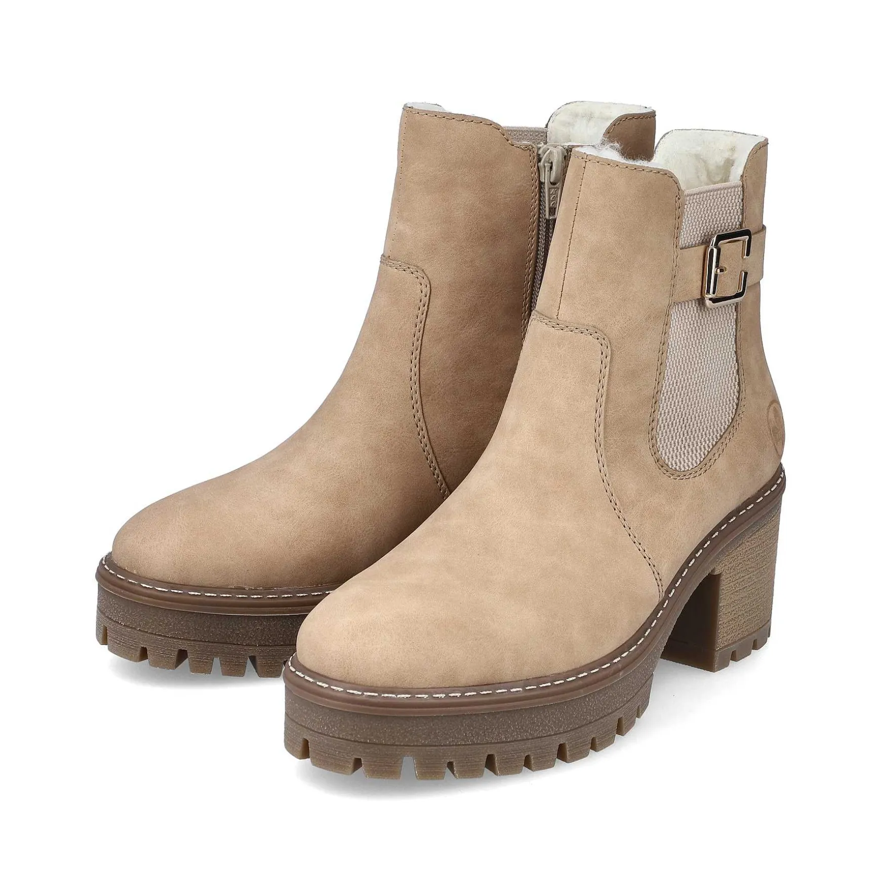 Rieker Women'S Chelsea Boots Brown Beige