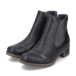 Rieker Women'S Chelsea Boots Asphalt Black