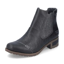Rieker Women'S Chelsea Boots Asphalt Black