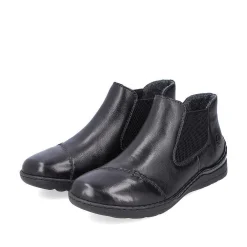 Rieker Women'S Chelsea Boots Glossy Black