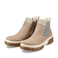 Rieker Women'S Chelsea Boots Cream Beige