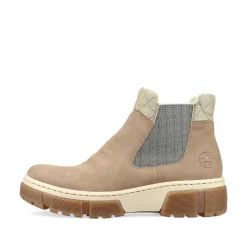 Rieker Women'S Chelsea Boots Cream Beige