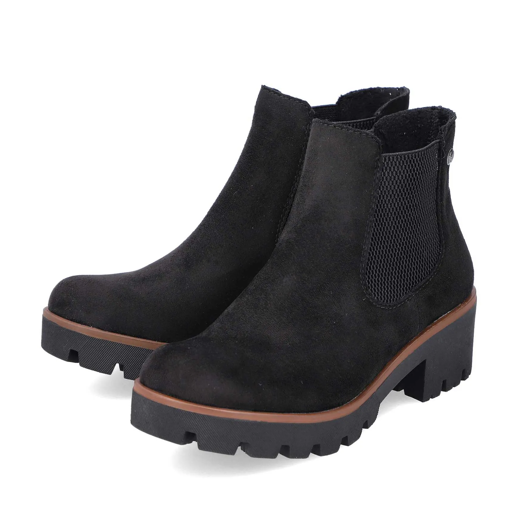 Rieker Women'S Chelsea Boots Graphite Black