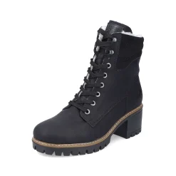 Rieker Women'S Corded Boots Deep Black