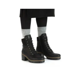 Rieker Women'S Corded Boots Deep Black