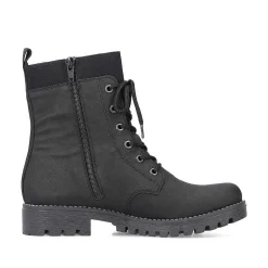 Rieker Women'S Corded Boots Deep Black