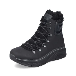 Rieker Women'S Corded Boots Asphalt Black
