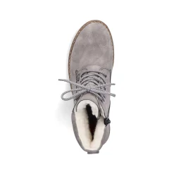 Rieker Women'S Corded Boots Silver Gray