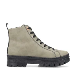 Rieker Women'S Corded Boots Grey-Green-Black