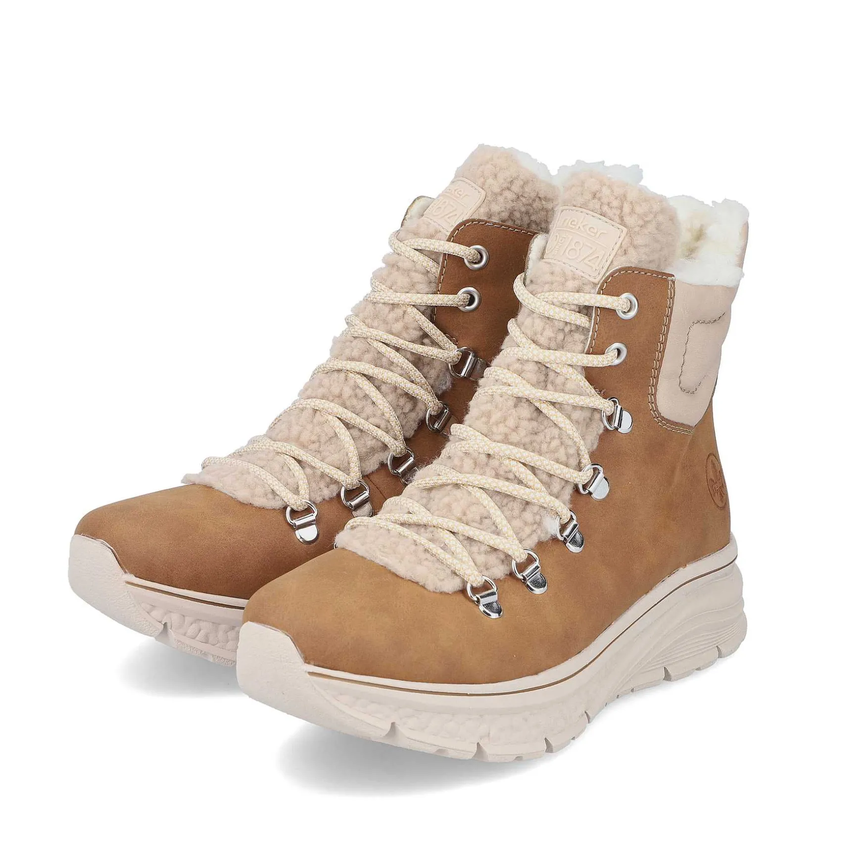Rieker Women'S Corded Boots Nougat Brown