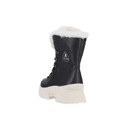 Rieker Women'S Corded Boots Deep Black
