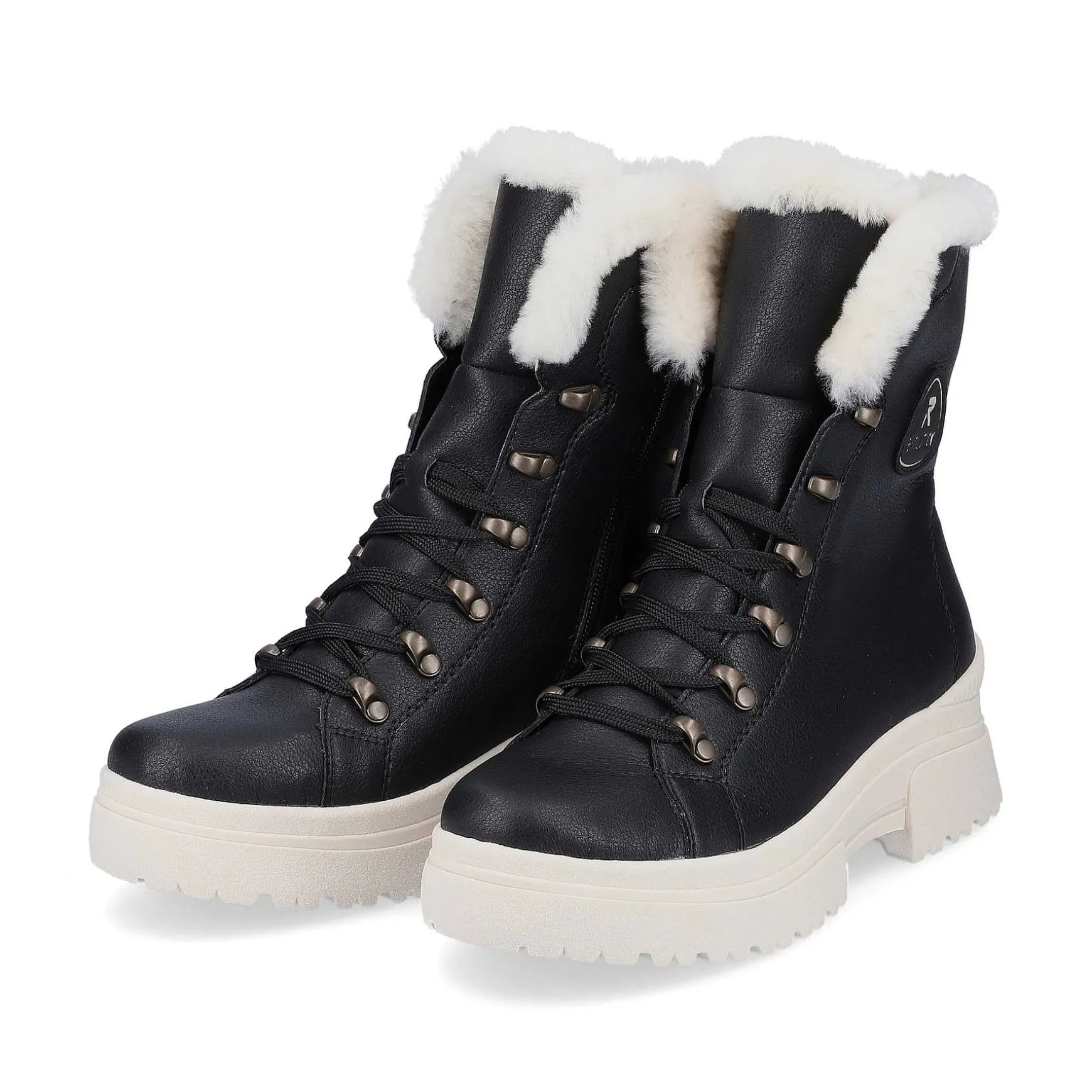 Rieker Women'S Corded Boots Deep Black