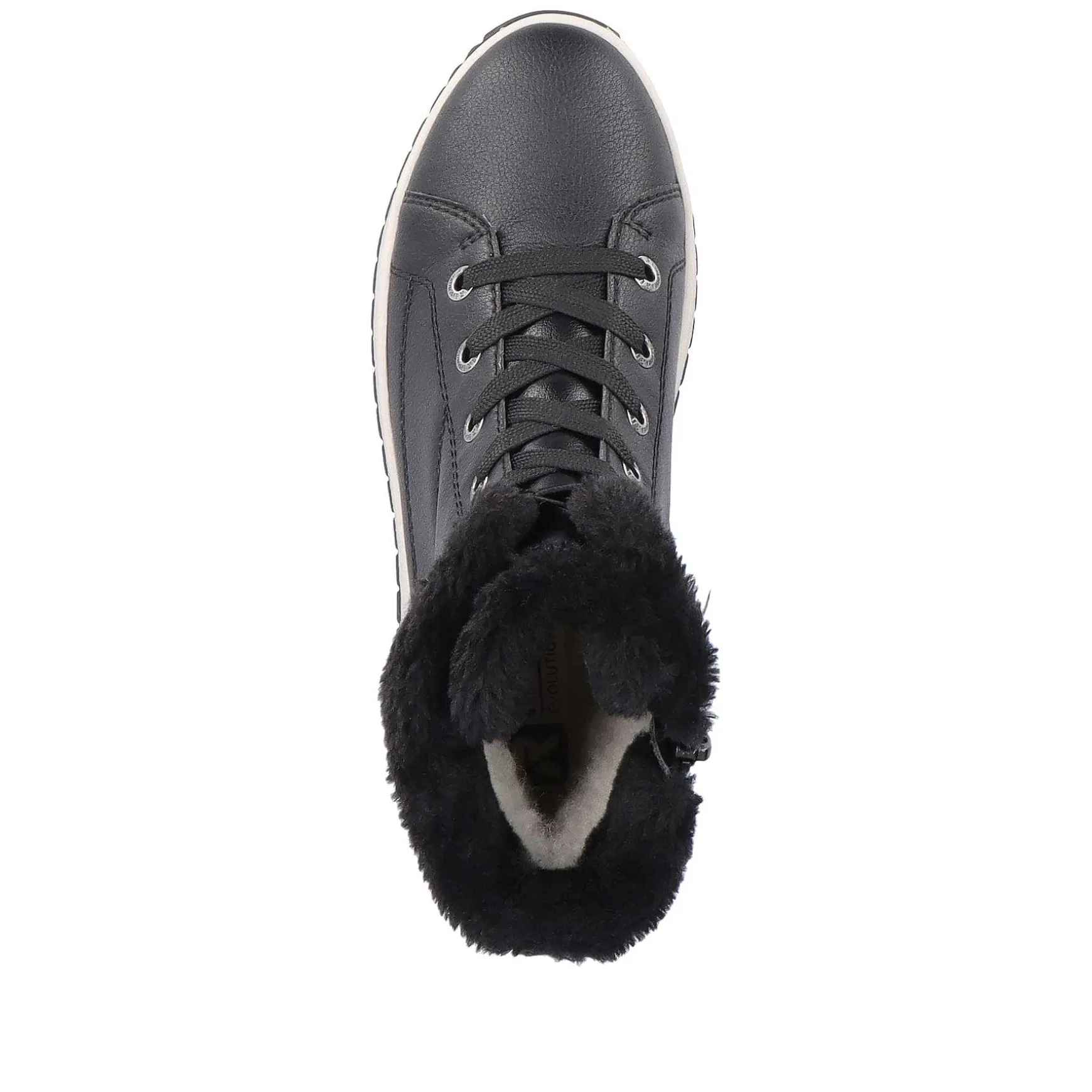 Rieker Women'S Corded Boots Deep Black