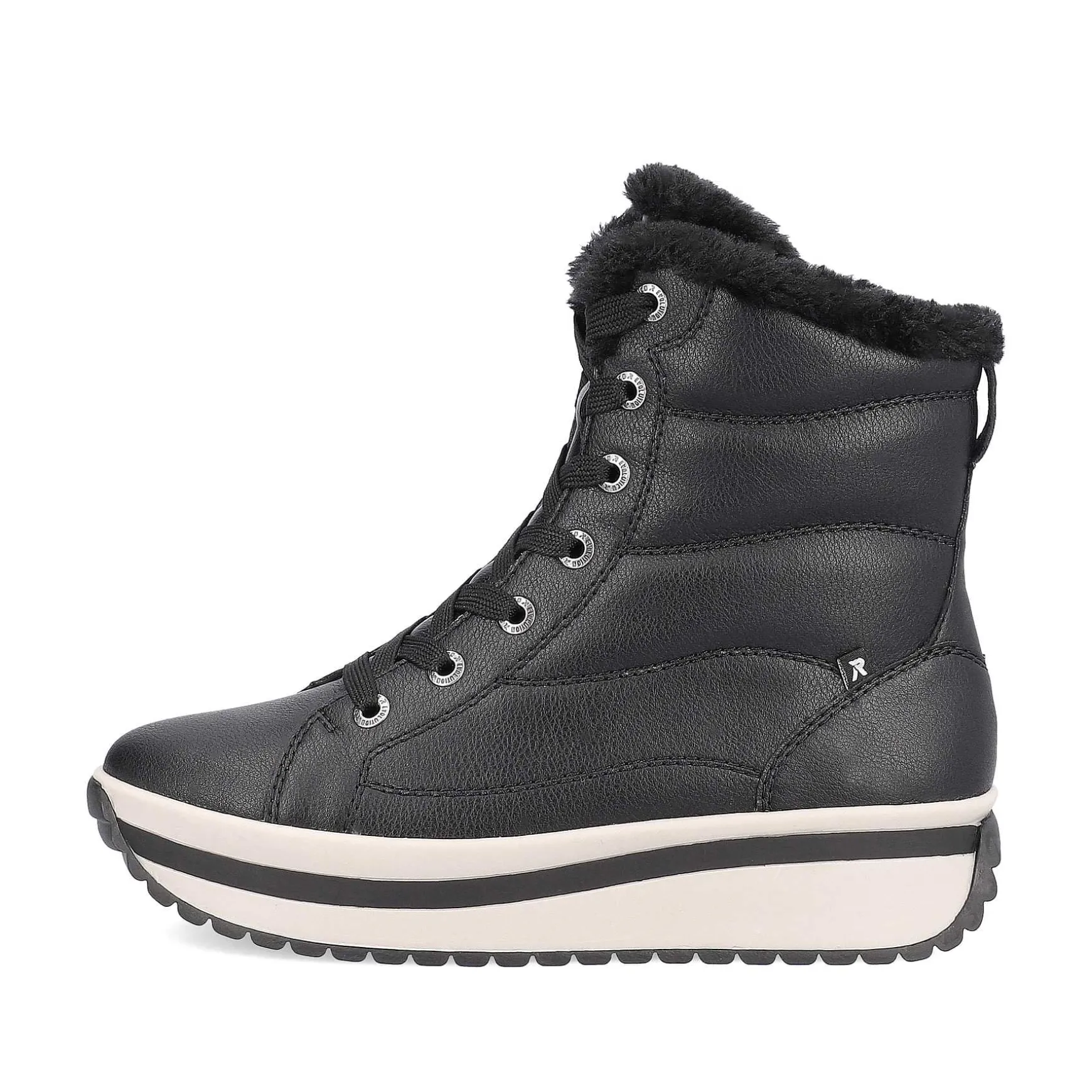 Rieker Women'S Corded Boots Deep Black