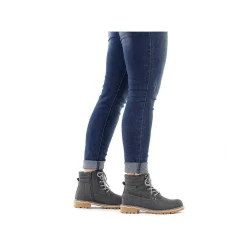 Rieker Women'S Corded Boots Granite Gray