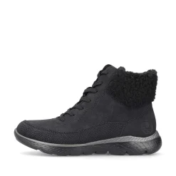 Rieker Women'S Corded Boots Deep Black