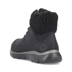 Rieker Women'S Corded Boots Deep Black