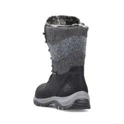 Rieker Women'S Corded Boots Deep Black
