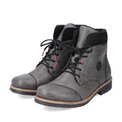 Rieker Women'S Corded Boots Platinum Gray