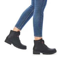 Rieker Women'S Corded Boots Deep Black