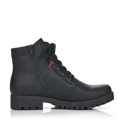 Rieker Women'S Corded Boots Deep Black