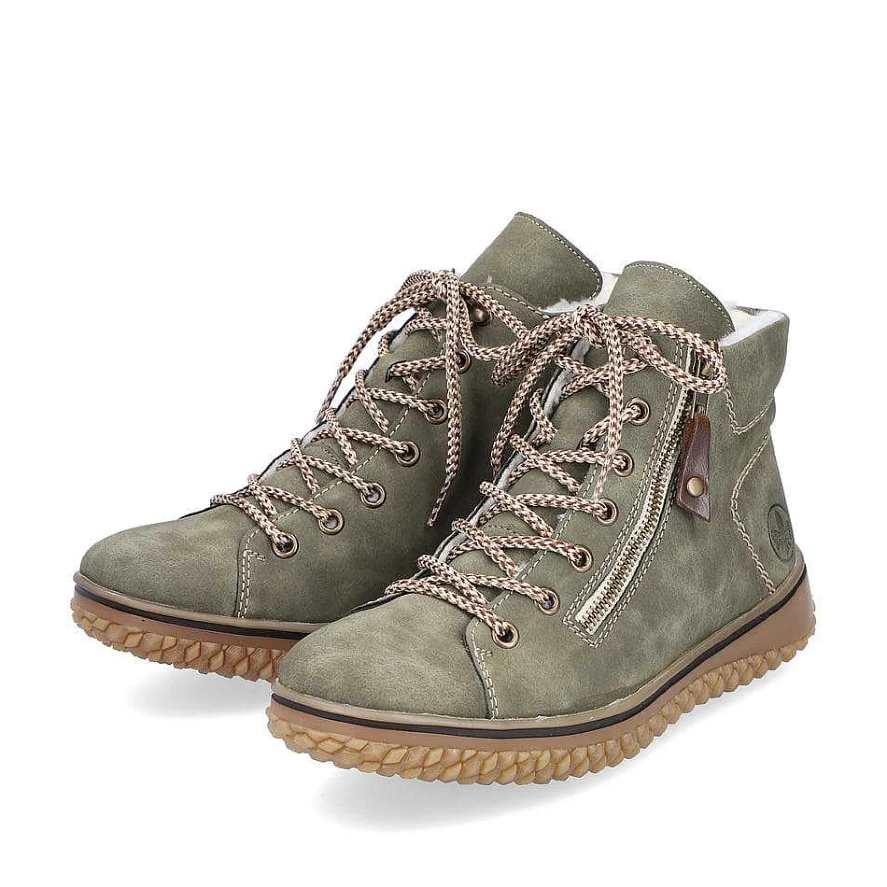 Rieker Women'S Corded Boots Leaf Green