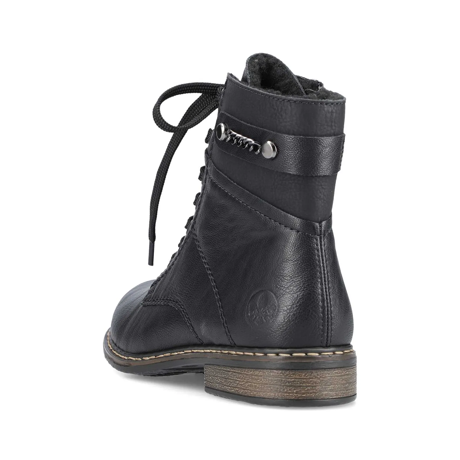 Rieker Women'S Corded Boots Deep Black