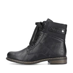 Rieker Women'S Corded Boots Deep Black
