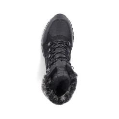Rieker Women'S Corded Boots Deep Black